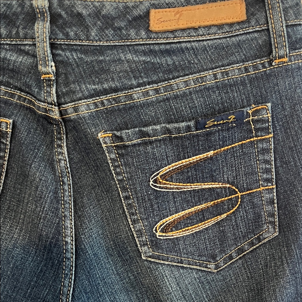 Seven7 Dark Blue Boot Cut Jeans